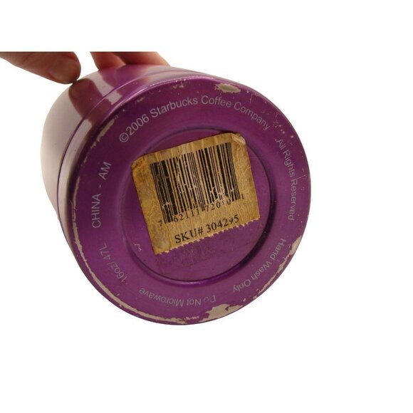 Starbucks Coffee Purple Stainless Steel Insulated Tumbler Thermos Top Mug 16 oz - Picture 3 of 10